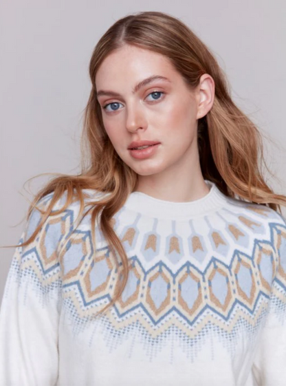 Jacquard Ski Sweater - Cream