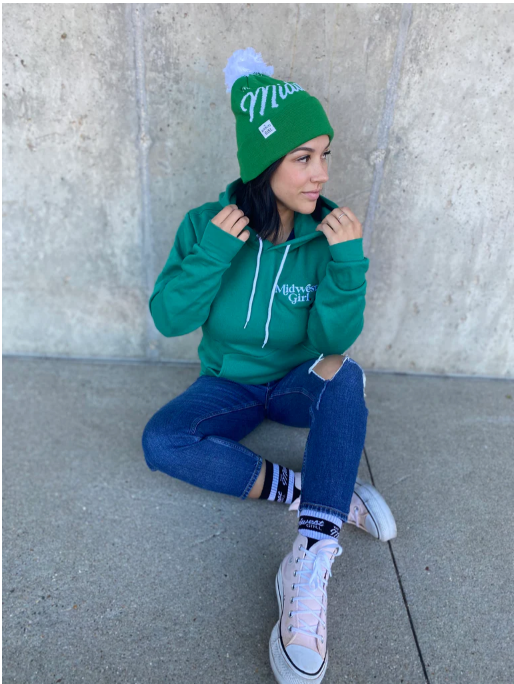 Midwest Girl Hoodie in Green