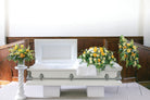 Sunrise Casket Spray, displayed at service