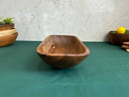 Salvaged Teak Root Oval Rustic Bowls - Hand Carved - Medium