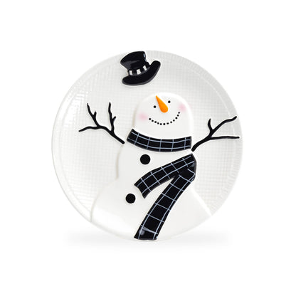 Happy Snowman 8.5" Dessert Plate