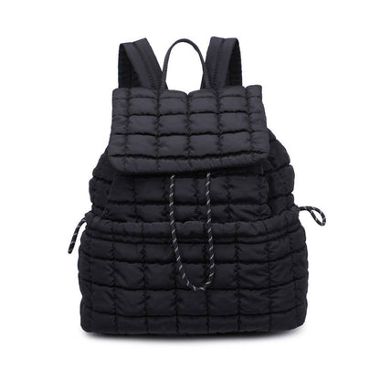 Vitality - Quilted Nylon Backpack: Black