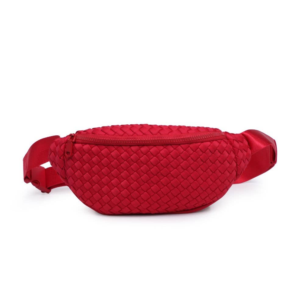 Aim High  Woven Neoprene Belt Bag: Red