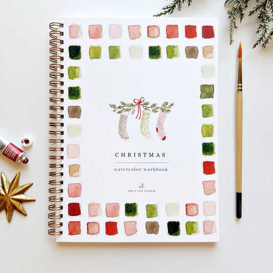 Christmas Stocking Watercolor Workbook