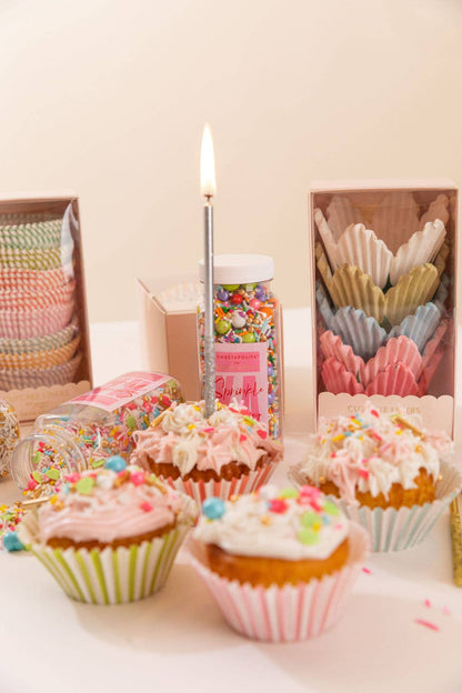 Birthday Candles: Metallic with Glitter