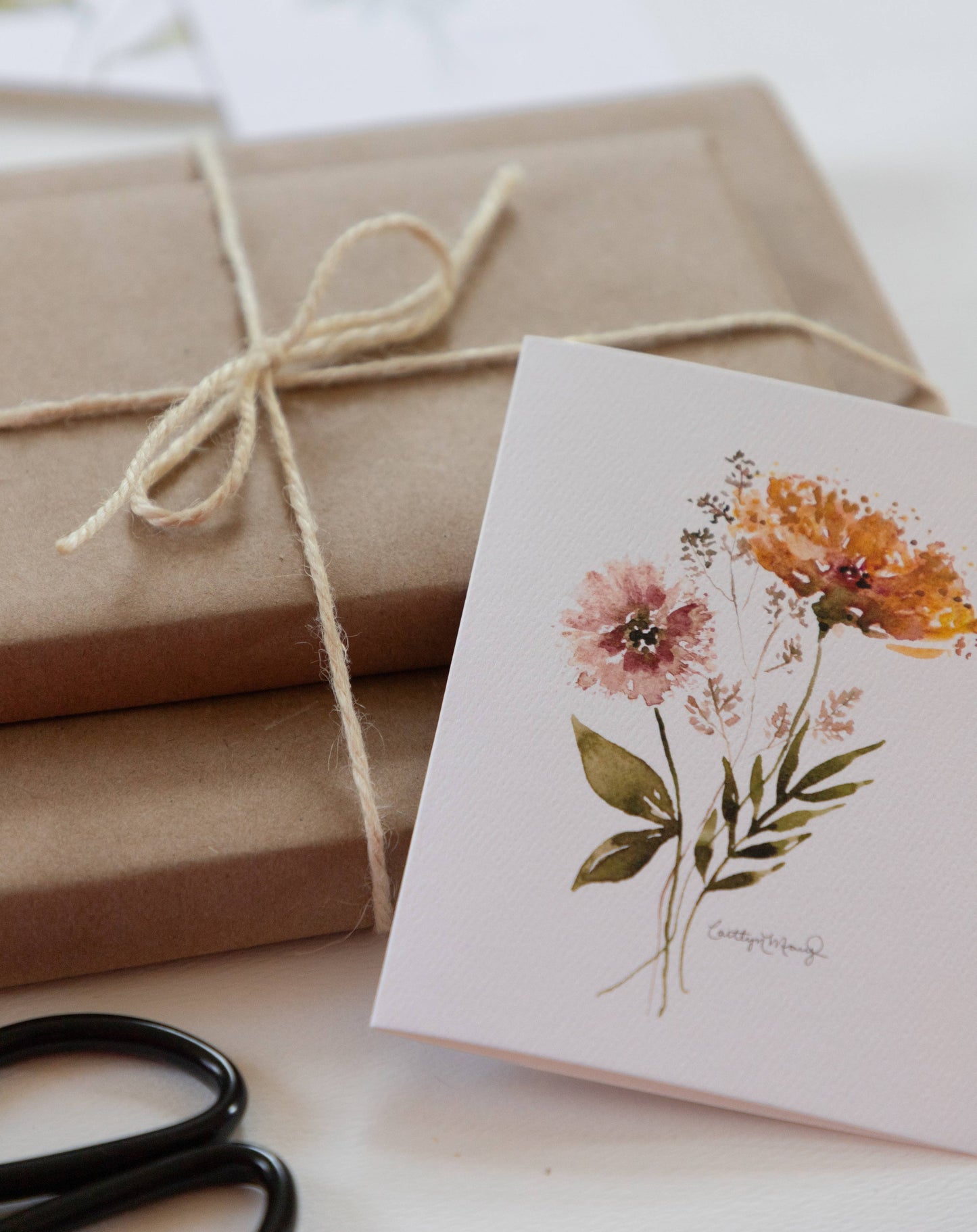 "Isla" Watercolour Floral Art Card