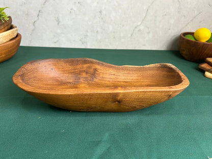 Salvaged Teak Root Oval Rustic Bowls - Hand Carved - Medium