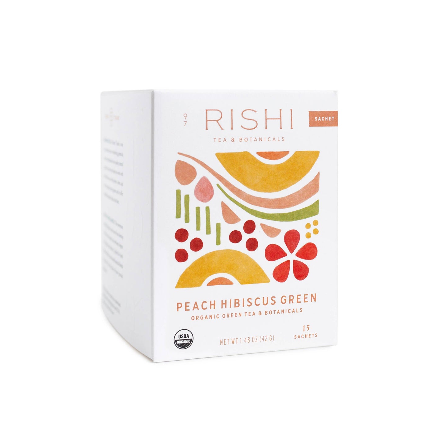 Peach Hibiscus Green Organic Green Tea Blend Sachets