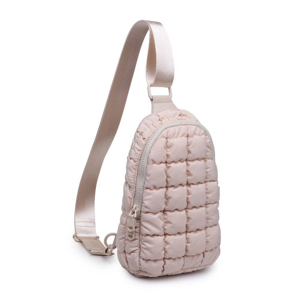 Rejuvenate - Quilted Nylon Sling Backpack: Carbon