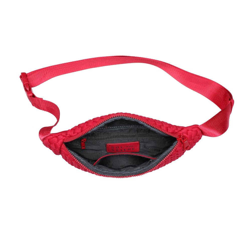 Aim High  Woven Neoprene Belt Bag: Red