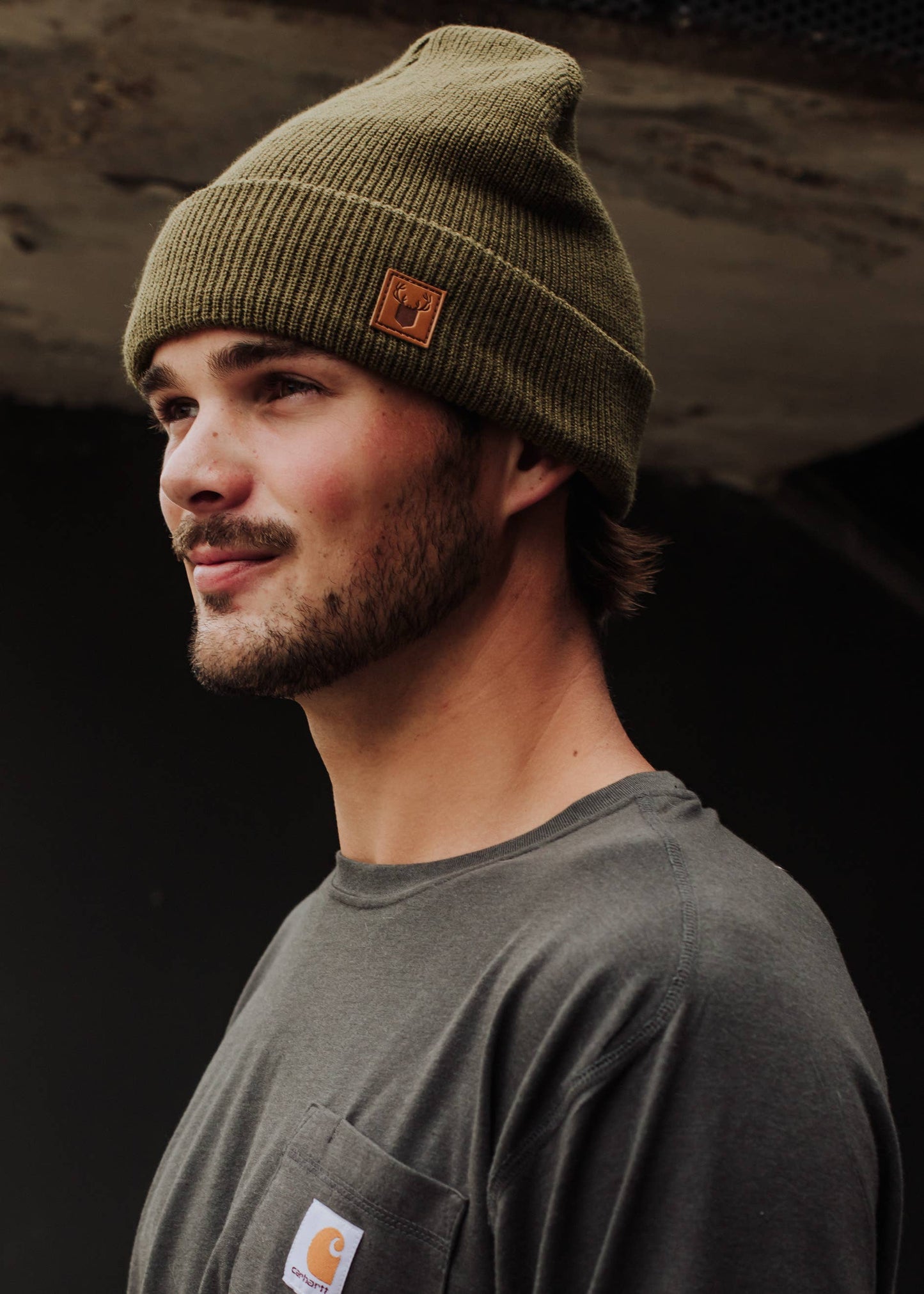 Olive Knit Beanie