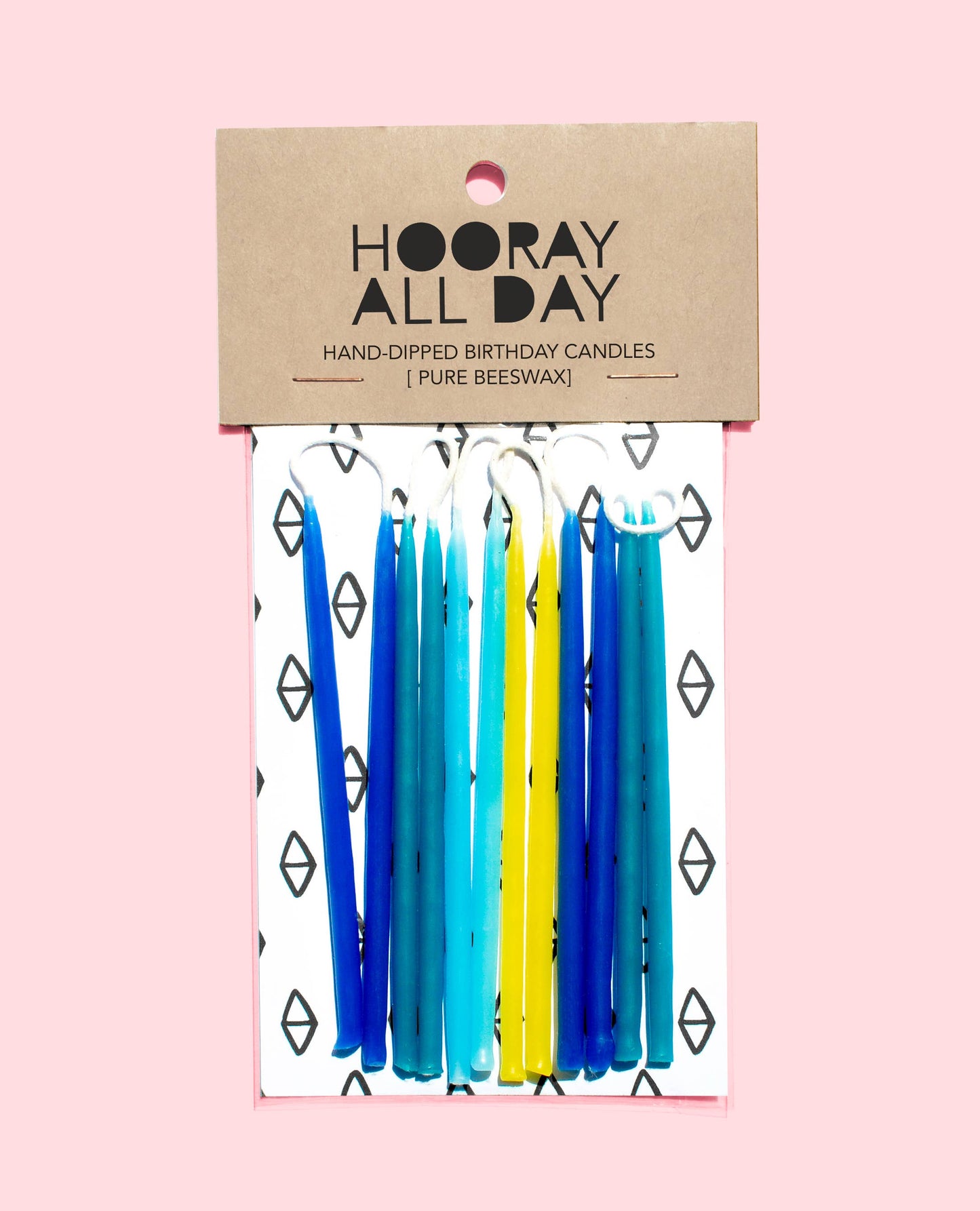 100% Beeswax Hand-Dipped Birthday Candles: Rainbow