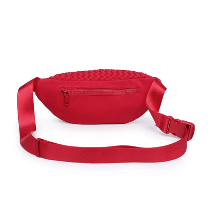 Aim High  Woven Neoprene Belt Bag: Red