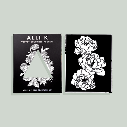 Paige Tate & Co. - Velvet Coloring Posters: Modern Floral Frameable Wall Art.