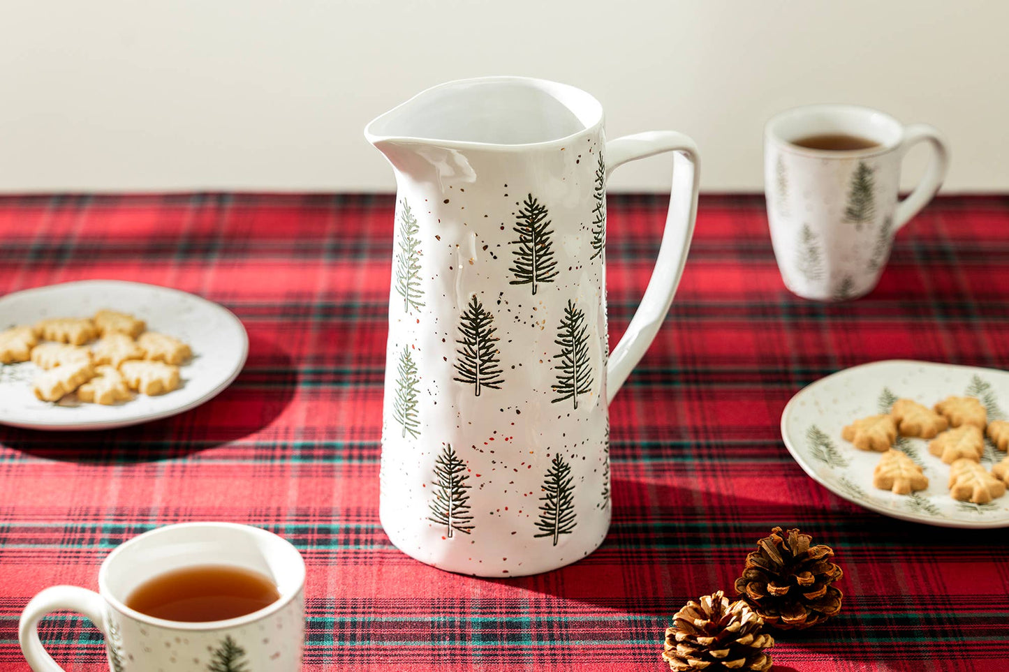 Snowy Pine Trees 2.3qt Pitcher