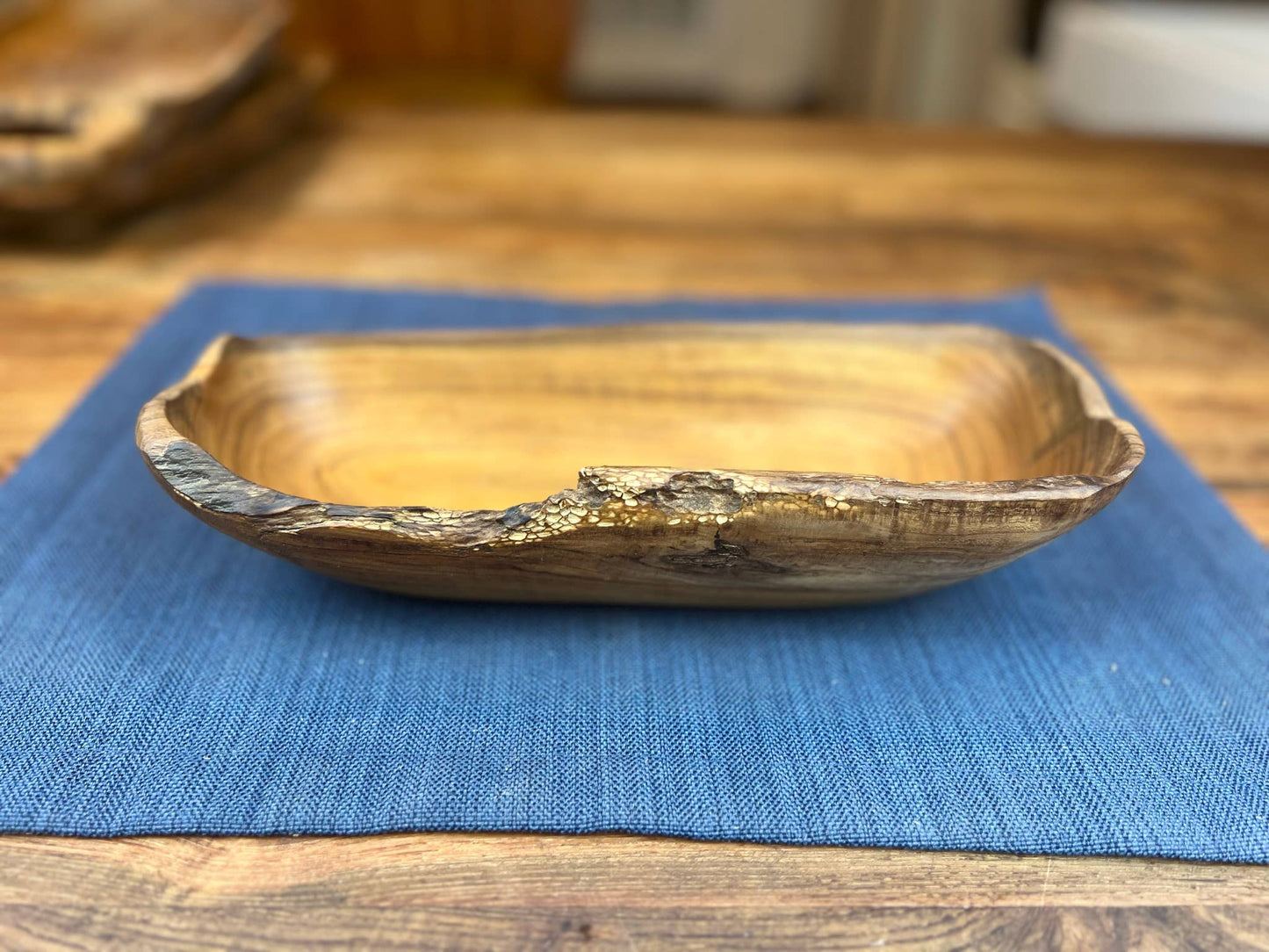 Salvaged Teak Root Oval Rustic Bowls - Hand Carved - Medium