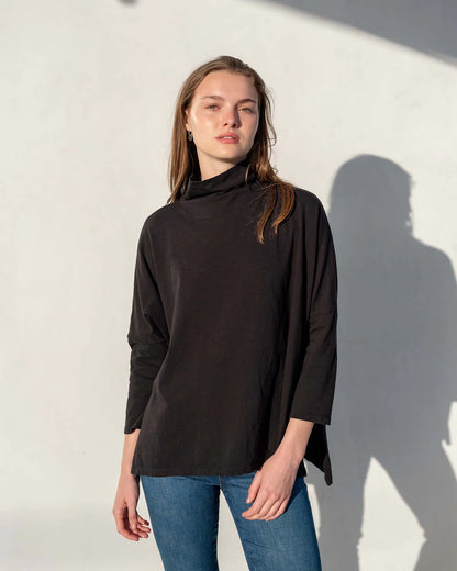 Catalina Turtleneck Tee, Black