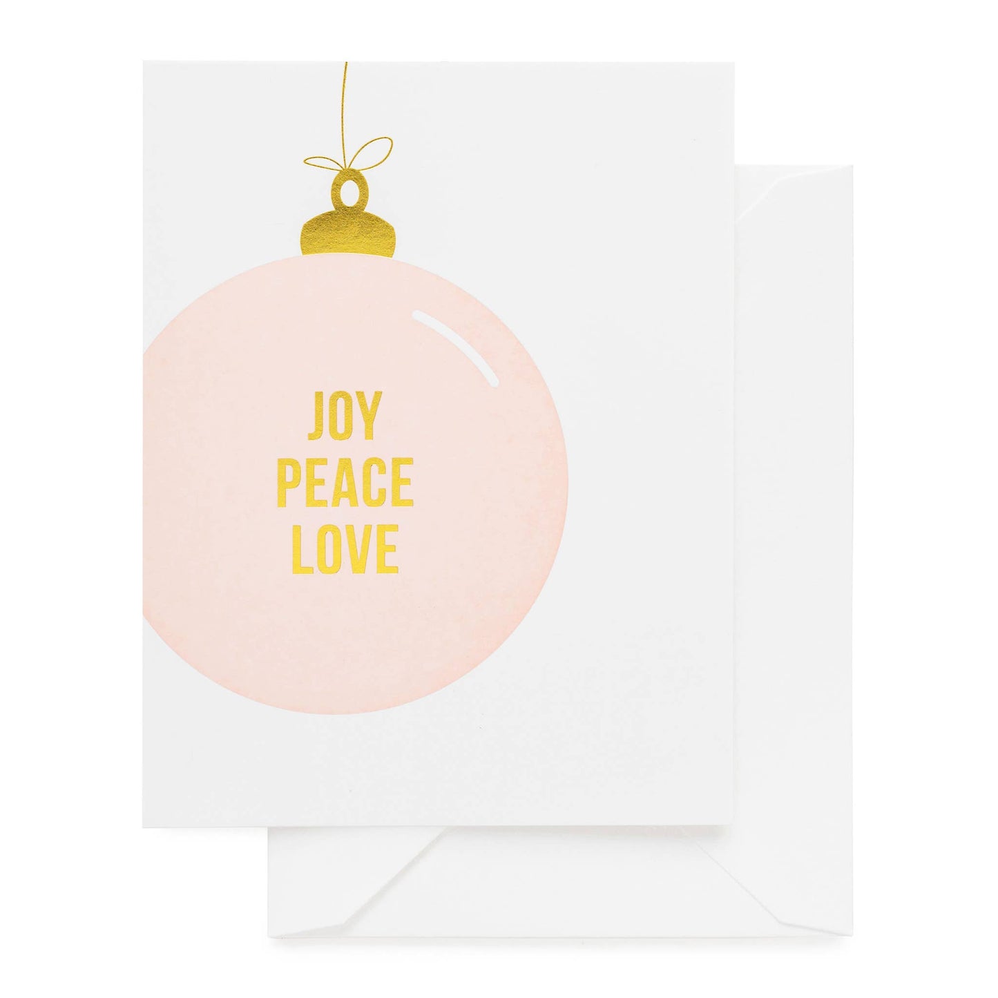 Joy Peace Love Ornament: Single Card