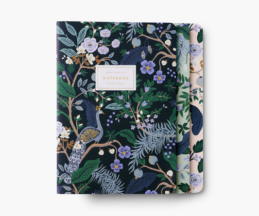 Rifle Paper Co. - Assorted Set of 3 Peacock Notebooks