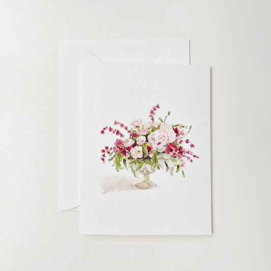 Pink bouquet notecard - Emily Lex Studio