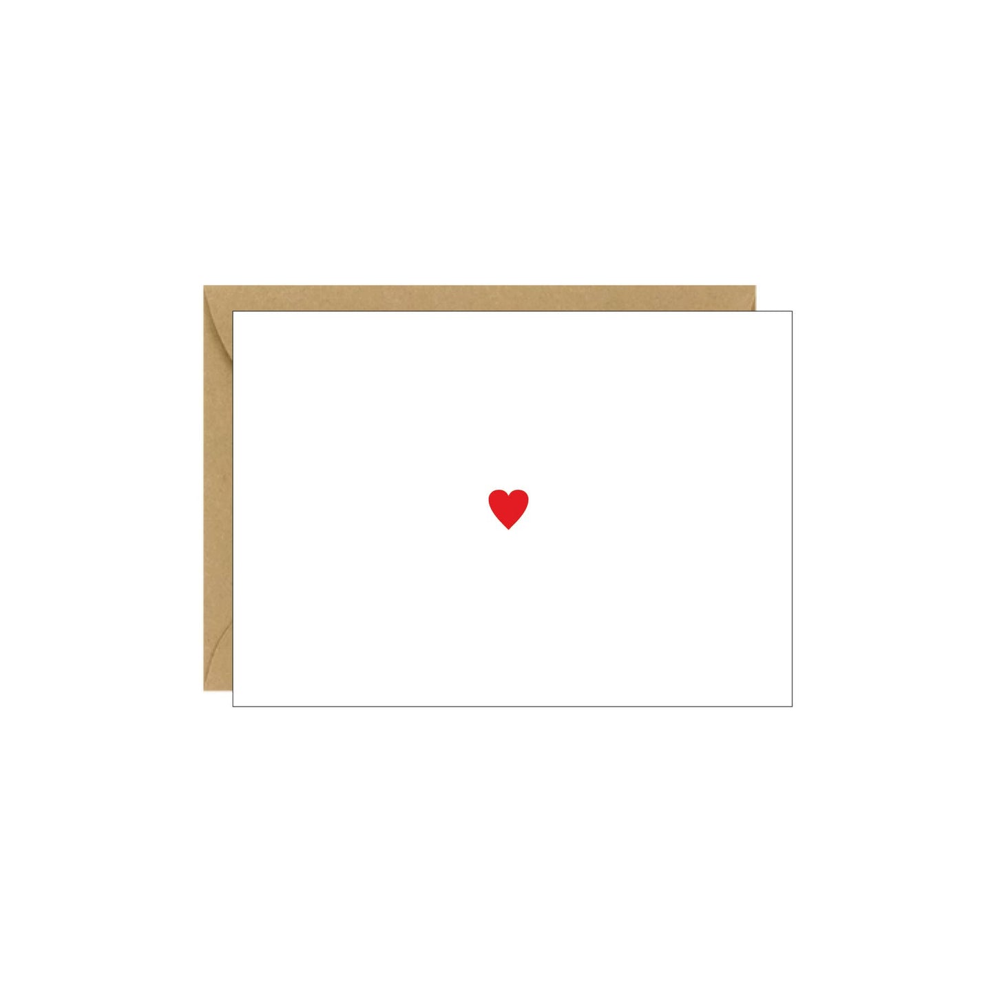 Idea Chic - Mini Red Heart Enclosure Card: 2.5" x 3.375"