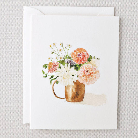 Dahlia bouquet notecard - Emily Lex Studio