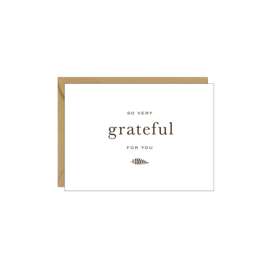 Idea Chic - Grateful for You Enclosure Card: 2.5" x 3.375"