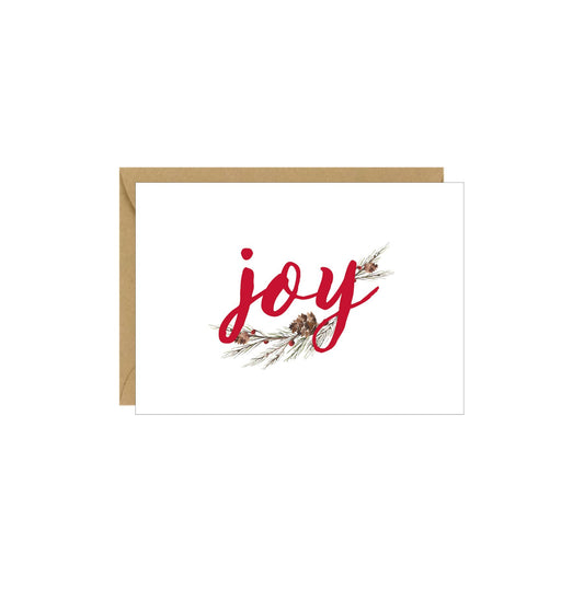 Idea Chic - Joy Pinecone Branch Enclosure Card: 2.5" x 3.375"