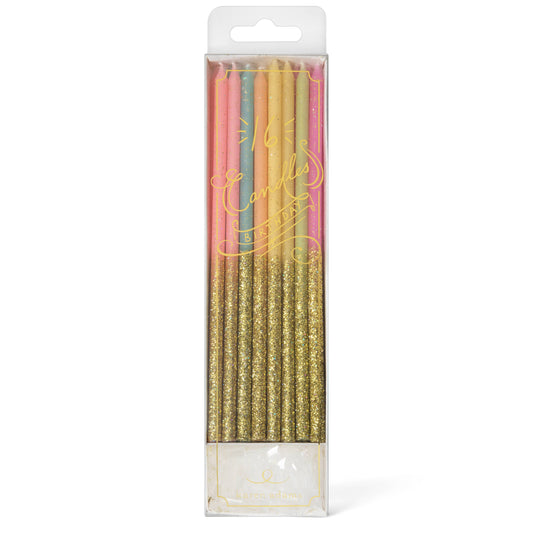 Birthday Candles: Pastel with Glitter