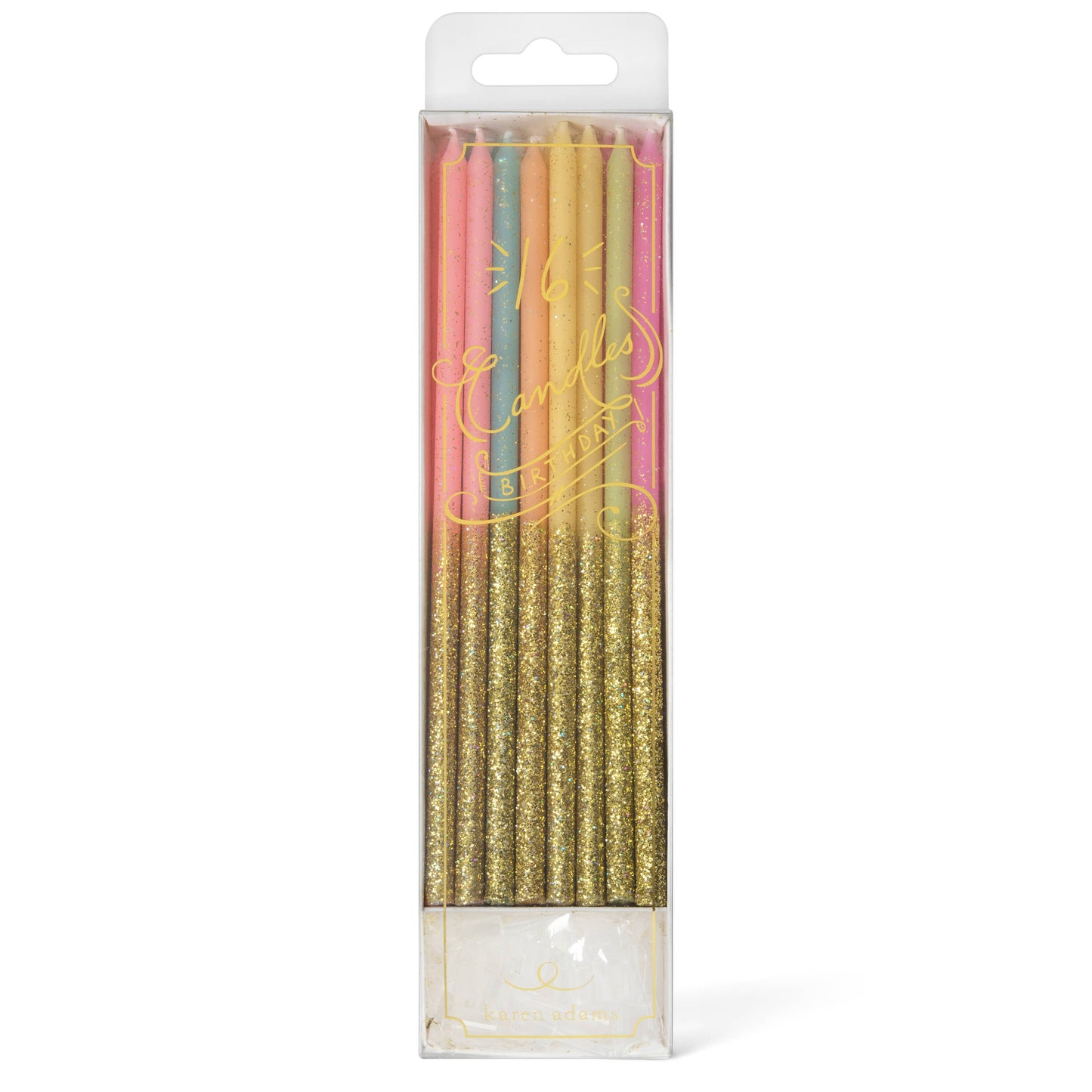 Birthday Candles: Pastel with Glitter