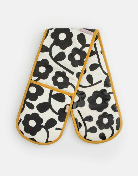 Mono Floral Double Oven Glove