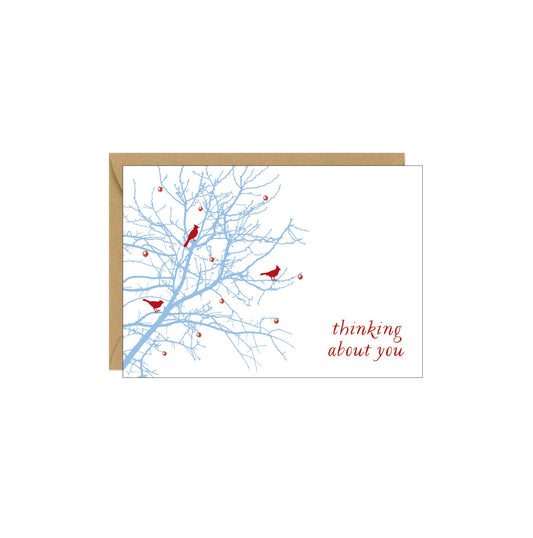 Idea Chic - Berry, Bird & Branch Thinking of You Enclosure Card: 2.5" x 3.375"