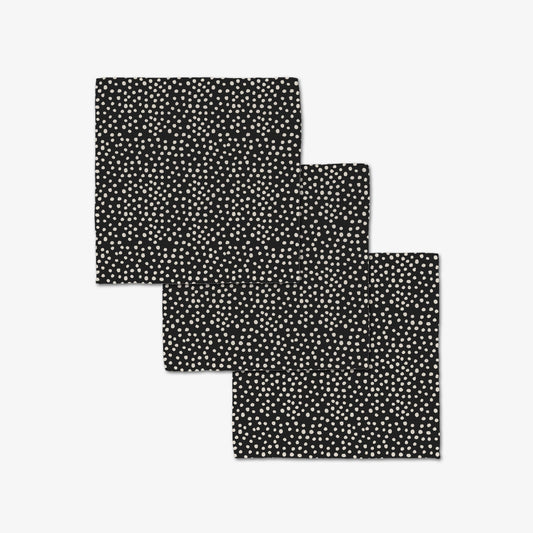 Geometry - Dotty Black Luxe Washcloth Set