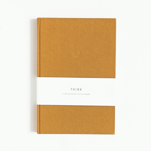 Promptly Journals - Blank Journal - Think Amber Linen