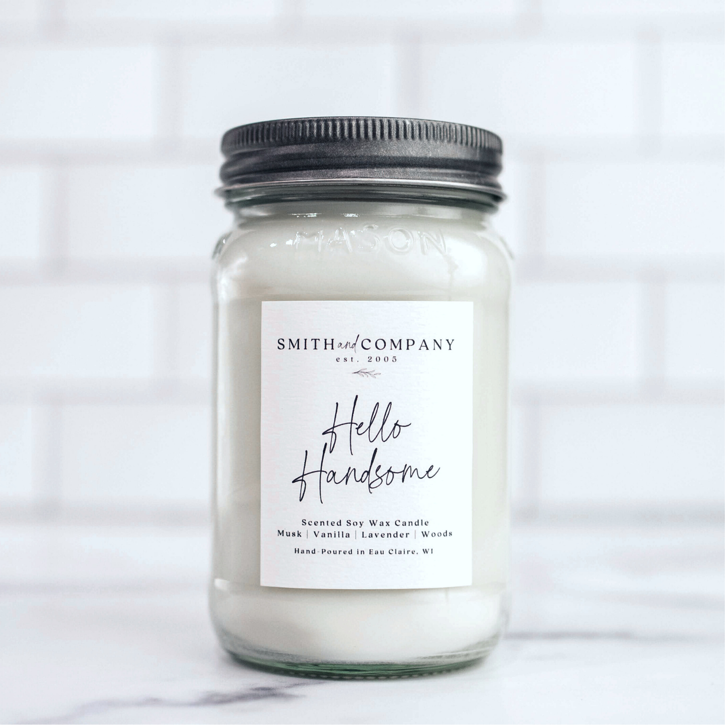 Smith and Company Candles - Hello Handsome | Mason Jar Candle